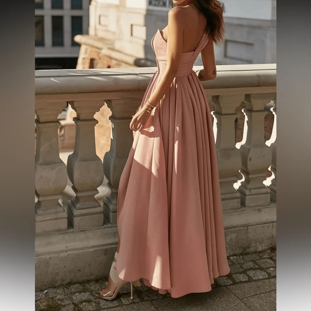 Elegant Pink Evening Gown